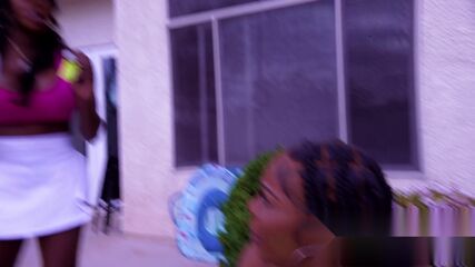 Double Ebony Blowjob POV Session